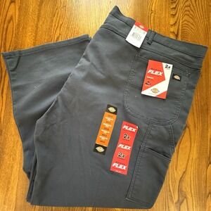 NWT Dickies Flex Grey Regular Fit‎ Straight Leg Work Pants Men's Size 56x30